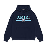 Amiri hoodie colorfulletter horizontal strip printing