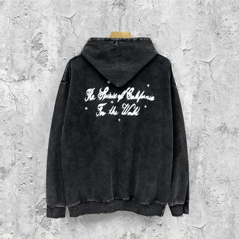 Amiri washed hoodie angel twins washed distressed printing