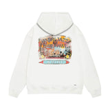 Amiri hoodie lake view oil painting printing