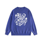 Amiri washed sweatshirt morning glory printing washed and distressed