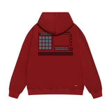 Amiri hoodie tv channel shape printing