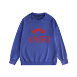 Amiri washed sweatshirt red pentagram print washed old