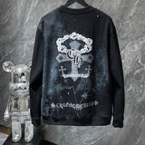 Chh Chrome Hearts Sweatshirts cross embroidered casual men's and women's crew neck sweater