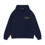 Amiri hoodie yellow letter pegasus print