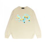 Amiri long sleeve shirts gradient overlapping letterprinting