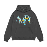 Amiri hoodie gradient overlapping letterprinting