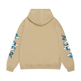Amiri hoodie with overlapping letter dragon print