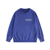 Amiri washed sweatshirt vine text printing washed and distressed