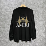 Amiri long sleeve shirts bone crack star printing