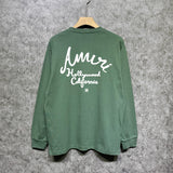 Amiri long sleeve shirts california hollywood letterprinting