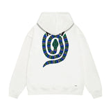 Amiri hoodie patchwork color snake print