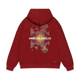 Amiri hoodie damaged oil painting sleeve print