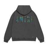 Amiri hoodie waist flower camouflage letterprinting