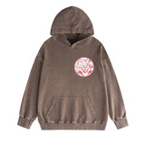 Amiri washed hoodie circle sketch printing washed and distressed