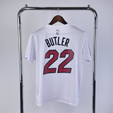 NBA Jerseys Heat, White No. 22, Butler, Quick Dry Short Sleeves