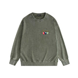 Amiri washed sweatshirt billiard cue printing washed and distressed