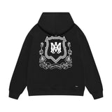 Amiri hoodie flower shield printing