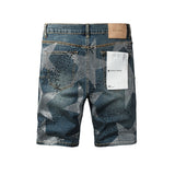 purple brand denim shorts