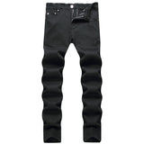 Mens Fashion Jeans pure black 5609#