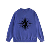 Amiri washed sweatshirt star shield printing washed and distressed