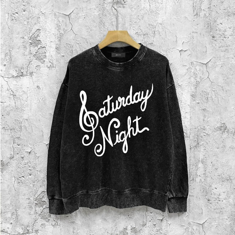Amiri washed sweatshirt oblique art word printing washed and distressed