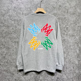 Amiri long sleeve shirts color block simple label set printing