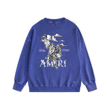 Amiri washed sweatshirt MA printed washed old