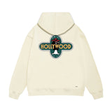 Amiri hoodie gray wolf cross print