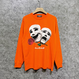 Amiri long sleeve shirts double-sided rose printing