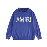 Amiri washed sweatshirt foggy star printing washed and distressed