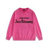 Amiri washed sweatshirt music letterprinting washed and distressed