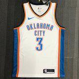 NBA Jerseys Thunder, White 3, Paul