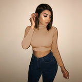 Women Tops Fashion Sexy Stretch Top Slim Fit (Zy0414)