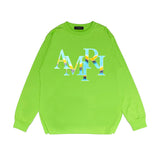Amiri long sleeve shirts gradient overlapping letterprinting