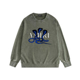 Amiri washed sweatshirt new font cobra print washed old