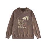 Amiri washed sweatshirt coconut tree bird print washed and old