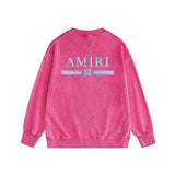 Amiri washed sweatshirt crayon horizontal strip printing washed old
