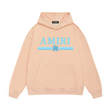 Amiri hoodie colorfulletter horizontal strip printing