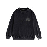Amiri washed sweatshirt splash ink large simple label printing washed and distressed