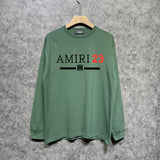 Amiri long sleeve shirts red font printing