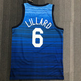 NBA Jerseys 2021 Olympics USA Team Blue 6, Lillard
