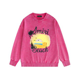 Amiri washed sweatshirt color dusk print washed old