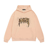 Amiri hoodie splash paint skeleton print