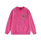 Amiri washed sweatshirt dice man printing washed and distressed