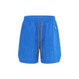 Rhude Shorts Letter Embroidered Tether Casual Shorts Beach Sweatpants
