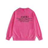 Amiri washed sweatshirt hollywood art word printing washed and distressed