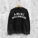 Amiri washed sweatshirt hollywood pure letterprinting washed and distressed