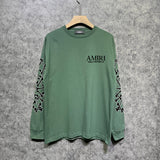 Amiri long sleeve shirts new bone sleeve printing