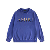 Amiri washed sweatshirt fur printing washed and distressed