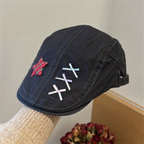 Y2k hot girl hat heavy industry bows small brim duckbill hat easiest for matchretro beret